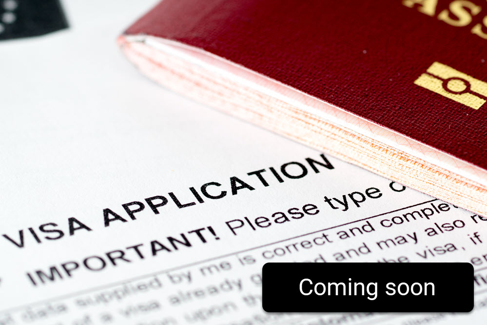 Visa application coming soon